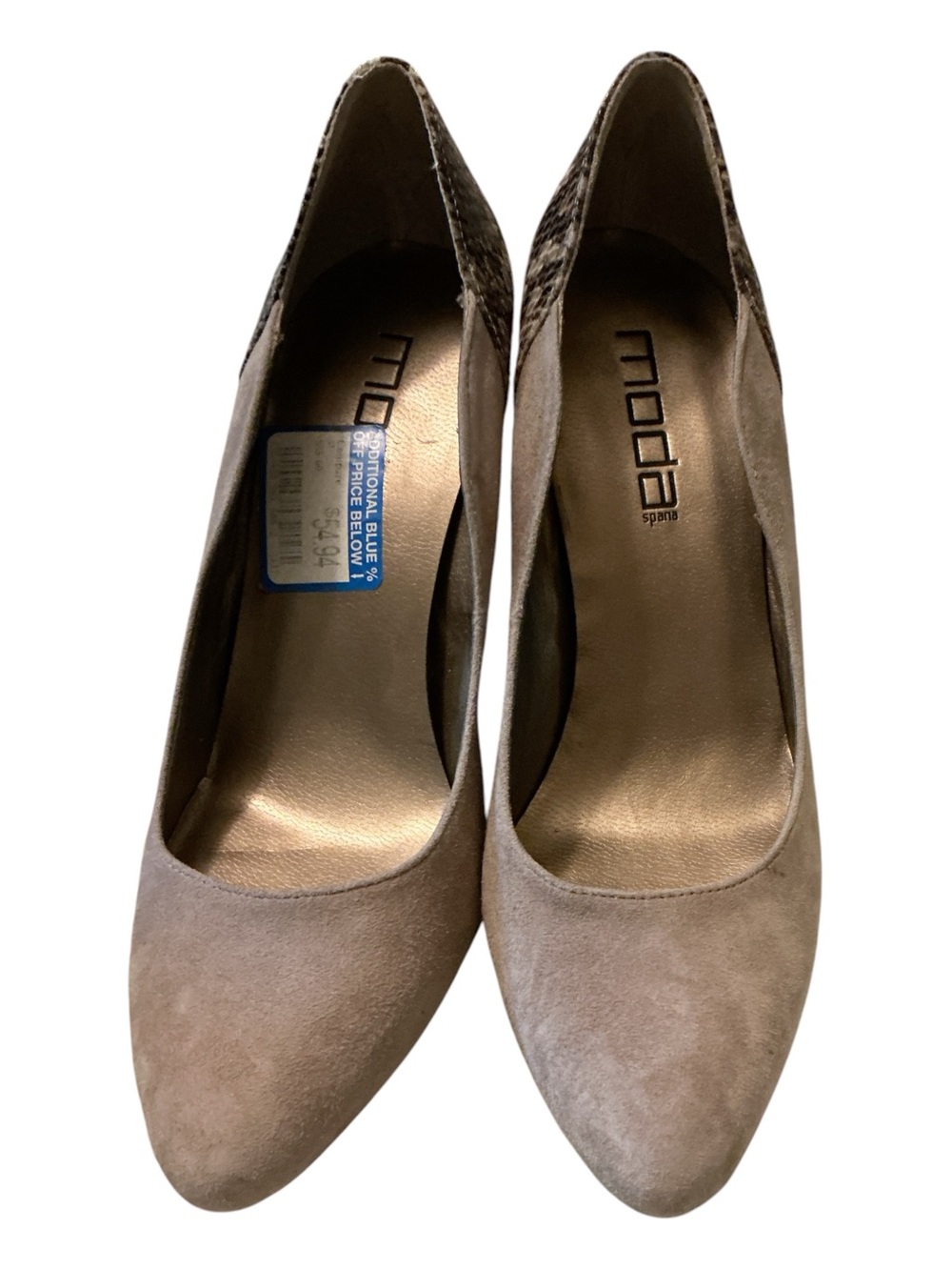 Modé Taupe Suede Pointed-Toe Pumps